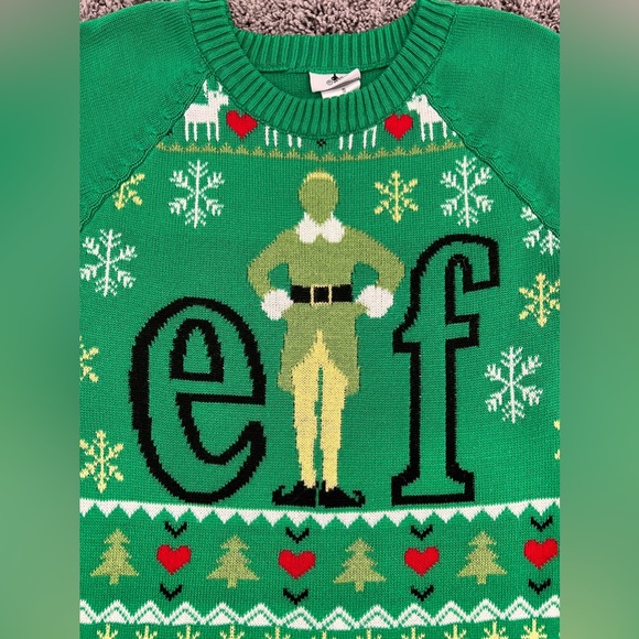 Elf Green Christmas Sweater Women’s Small Ugly Festive Christmas Party - EUC! - Picture 2 of 5